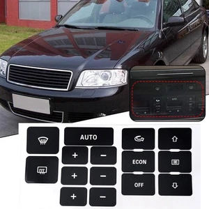 A/C Dash Button Decal Stickers Interior Protective Cover Replacement Black - Picture 1 of 12