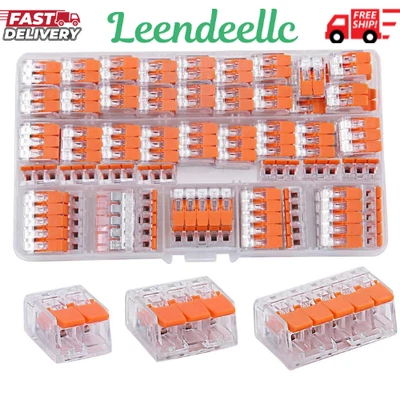 Lever Wire Connectors, 75 Pcs Wire Connector Assortment Pack Compact Splicing - Image 1 of 4