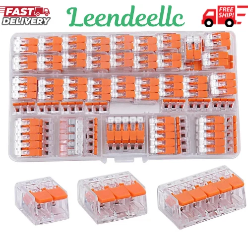 Lever Wire Connectors, 75 Pcs Wire Connector Assortment Pack Compact Splicing - Image 1 of 4
