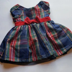 Baby Mädchen U.S. Polo kariert mit Tüll Urlaub Kleid Größe 0-3M - Bild 1 von 5