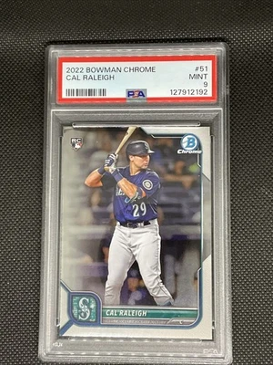 Bowman Chrome 2022 - Cal Raleigh #51 (RC) PSA 9 Foto 1 de 2
