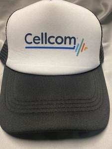 Cellcom Hat Cap Snap Back Foam & Mesh Black/White Trucker Mens New - Picture 1 of 9