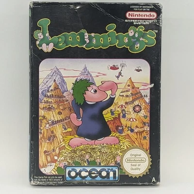 Nintendo NES Lemmings PAL-A (UKV) Video Game CIB [Very Good Condition] - Image 1 of 4