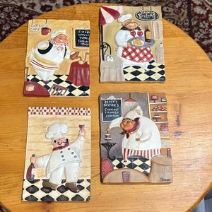 Charming Chef Wall Plaques Set - Multicolor (4) - Picture 1 of 10