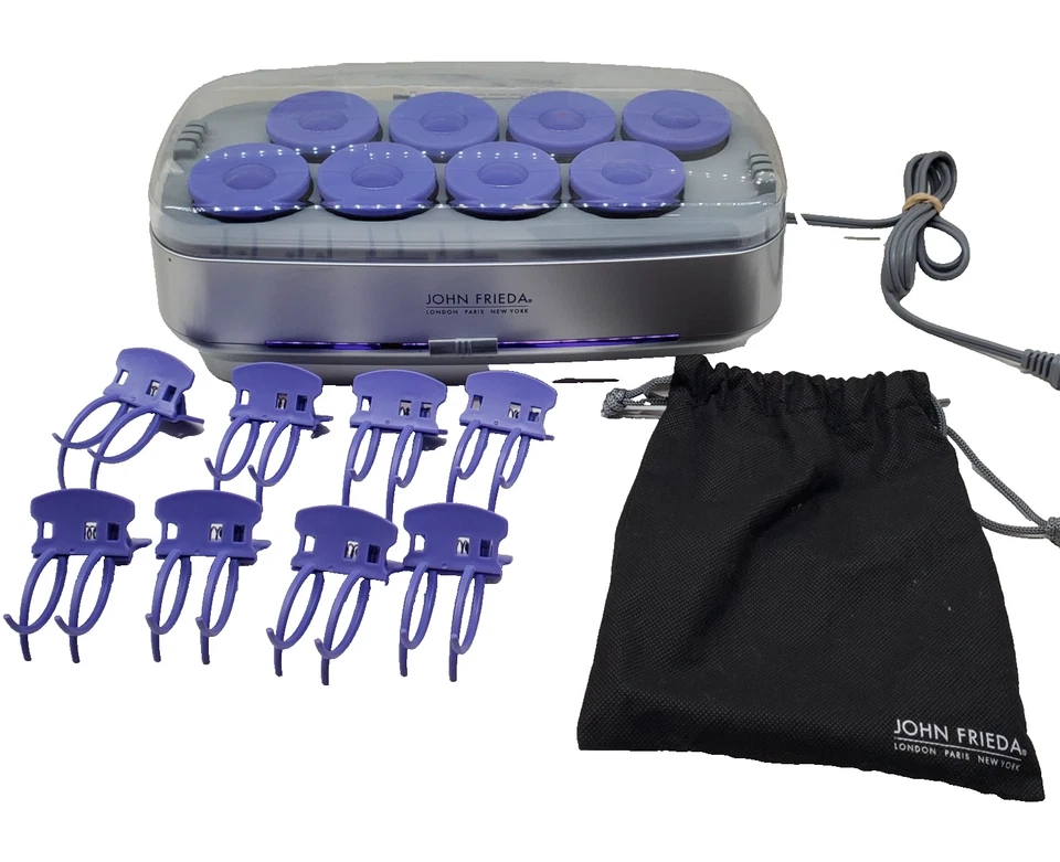 John Frieda Body & Shine Smooth Waves Jumbo Hot Curler Set 2" Rodillos y 8 Clips Foto 1 de 4