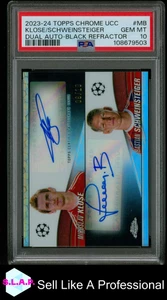KLOSE/SCHWEINSTEIGER DUAL AUTO-BLCK REF TOPPS CHROME UCC 2023-24 MB 09/10 PSA 10 - Bild 1 von 2