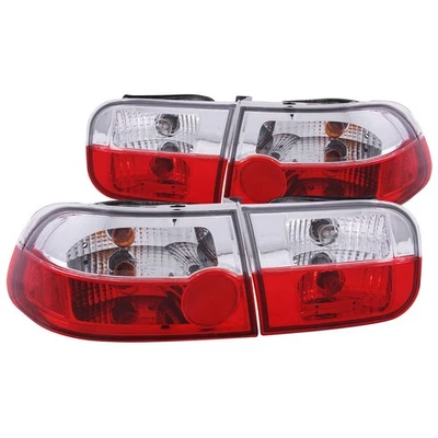 Luz trasera izquierda derecha roja y cromada Anzo 221220 para Honda Civic 1992-1995 Foto 1 de 2