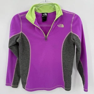 THE NORTH FACE Fleece 1/4 Quarter Zip Long Sleeve Sweater Girls Size M Pullover - Picture 1 of 6