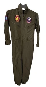 Jugend TOP GUN Fluganzug Kostüm Maverick Hahn Patches Overall Kinder LARGE - Bild 1 von 11