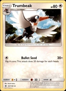 Pokemon - Trumbeak #107/149 - SM Base Set Uncommon - Picture 1 of 2