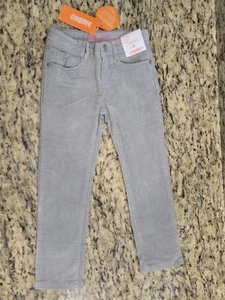 NEW Gymboree Girls SIZE 4 Corduroy Skinny Jeans Pants ~ Gray ~ Adjustable Waist - Picture 1 of 6