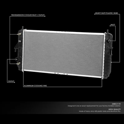 PARA BUICK LUCERNE CADILLAC DTS 2006-2011 RADIADOR NÚCLEO ALUMINIO COMPLETO DPI 2853 Foto 1 de 4