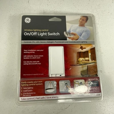 Interruptor de luz de encendido/apagado GE ZW4001 Z-Wave 45609 control de iluminación inalámbrico Foto 1 de 4