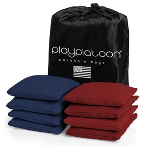 Bolsas Cornhole Play Platoon Premium resistentes a la intemperie - Borgoña y azul marino - Imagen 1 de 7