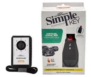 New Simple Key Fob Replacement & Programmer Kit For Dodge, Chrysler, Jeep - Picture 1 of 9