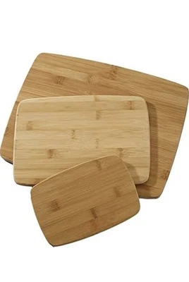 Farberware 3 pcs Kitchen Cutting Board Set - Reversible Chopping Boards - Bamboo - Image 1 of 4
