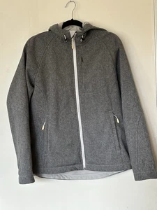 Kirkland Signature Softshell Hooded Jacket Women's X-Large Grey Fleece Lined - Picture 1 of 12
