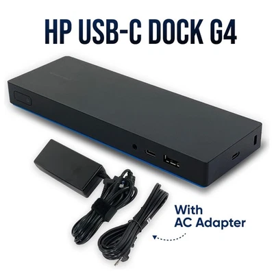 Original HP USB-C Dock Station G4 for EliteBook 840 G6 830 G5 Laptop w/AC - Image 1 of 4