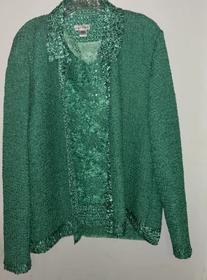 Chaqueta de Poliéster RAFAELWoM con Textura Arrugada y Camisola Elástica Verde 927 Foto 1 de 4