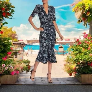 NWT Veronica Beard Kent Silk Dress Size 0 $595 - Picture 1 of 7