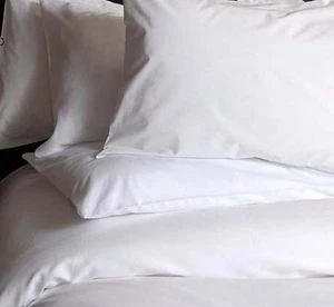 HOTEL LAUNDRY FRIENDLY WHITE PLAIN ENVELOPE STYLE 220 THREAD COTTON DUVET COVERS - Imagen 1 de 1