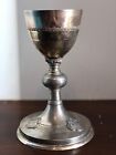 Catholic Antique Vintage Sterling engraved Church Chalice