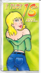 BIGLIETTO DI AUGURI - I TUOI 18 ANNI - CON BUSTA - HOT SEXY - Picture 1 of 2