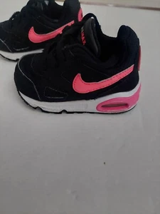 Baby Nike Air black and pink trainers Size 3.5 - Picture 1 of 7