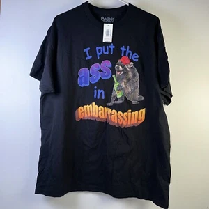 Spencers Herren T-Shirt schwarz XL lustig Humor Grafik Ich setze das A** in peinlich - Bild 1 von 6