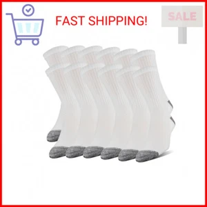 Gildan Men's Polyester Half Cushion Mid-Crew Socks, 12-pack - Picture 1 of 2