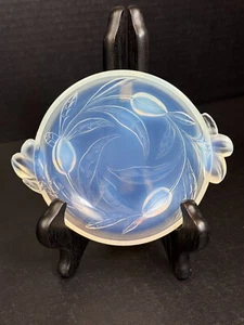 Etling France Small Opalescent Glass Dish Tulips Design Marked 113 *READ - Picture 1 of 14