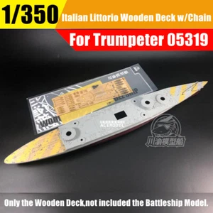 1/350 RN Littorio 1941 Wooden Deck+Masking Sheet+Metal Chain for Trumpeter 05319 - Picture 1 of 8