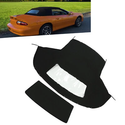 For 1994-2002 Chevrolet Camaro Black Convertible Soft Top & Plastic Window Foto 1 de 4