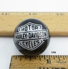 Vintage Harley Davidson Motorcycles Silver on Black Marble in VGC H36