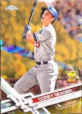 Corey Seager 2017 Topps Chrome #50 Gold Refractor #/50 Rookie Card RC  🔥