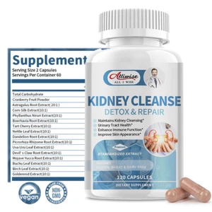 Kidney Cleanse Capsules Detox & Repair 15-In-1 Herbal Kidney Support Supplement - Picture 1 of 7