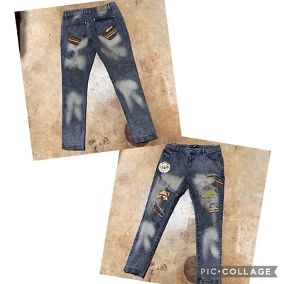 Parche de jeans Blac Leaf Rise To The Challenge para hombre 36x32 denim elástico desgastado Foto 1 de 4