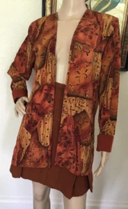 Blazer 80’s Vintage Burnt Orange Retro Animal Print Mehrfarbig - Bild 1 von 5