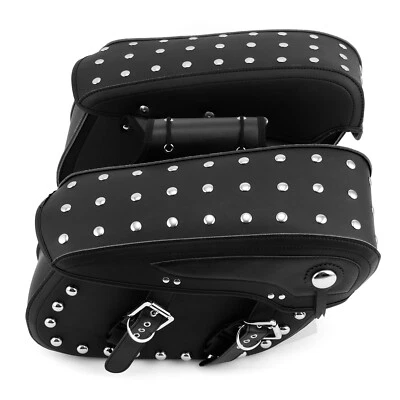 Motorcycle Waterproof Saddle Bags Panniers Luggage Bag For Harley Softail Fatboy - Image 1 of 4