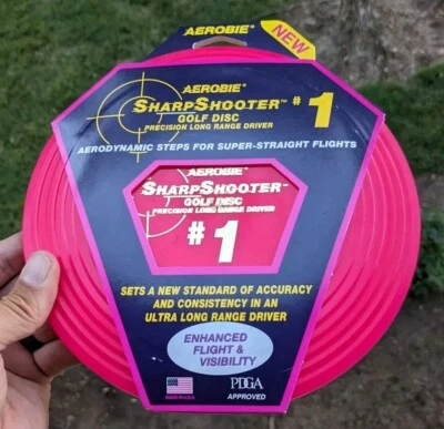 Rare OOP Red Aerobie Disc Golf SharpShooter #1 170-174g NEW !Original Packaging! - Image 1 of 2