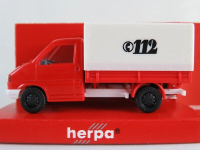 Herpa 042369 VW T4 Pritsche/Plane (1990) "FEUERWEHR / MZF" 1:87/H0 unbespielt - Bild 1 von 4