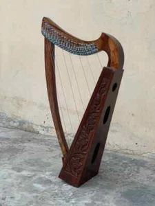 22 String Irish Harp Solid Rosewood Musical Lever Harp Free Strings Set,Key,Bag - Picture 1 of 4