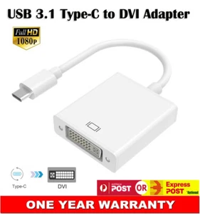 USB 3.1 Type-C Thunderbolt 3 Port to DVI Adapter 1080P Motorola Edge 30 20 Pro - Picture 1 of 5