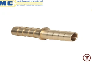 2-PACK!! NEW! MIDWEST CONROL Brass Hose Mender 1/2" Barb x 1/2 " Barb HBS-5050 - Picture 1 of 4