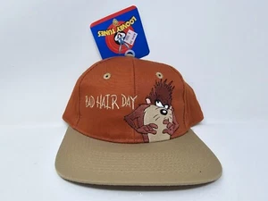 Cappello vintage NOS TAZ snapback diavolo tazmaniano etichette Looney Tunes Bad Hair Day - Foto 1 di 6