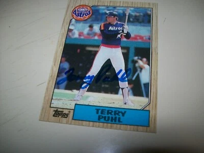 1987 TOPPS TERRY PUHL AUTOGRAPH SIGNED AUTO #693 HOUSTON ASTROS - Image 1 of 2