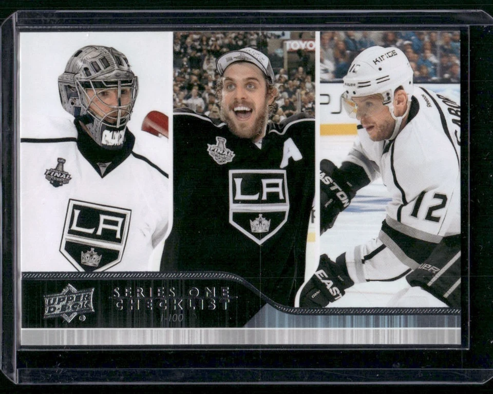 2014-15 Upper Deck - Checklist Anze Kopitar, Marian Gaborik, Jonathan Quick #199 - Image 1 of 2
