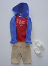 Barbie/KEN Clothes/Fashions Blue Hoodie With Tan Shorts And Shoes NEW!