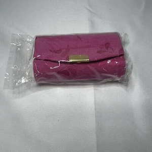 Vintage Mary Kay Lippenstift Etui Doppel Etui Halter mit Spiegel Rosa Druckknopf ~ NEU - Bild 1 von 6