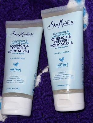 SheaMoisture 椰子仙人掌水淬火和刷新身体磨砂膏 6 盎司,批量 2 — 第 1/4 张图片